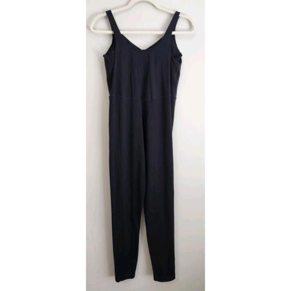 aerie Black Slim-Strap Jumpsuit